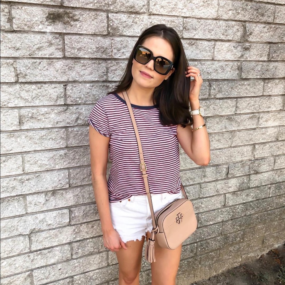 Tory Burch McGraw Camera Bag in Sand Like New